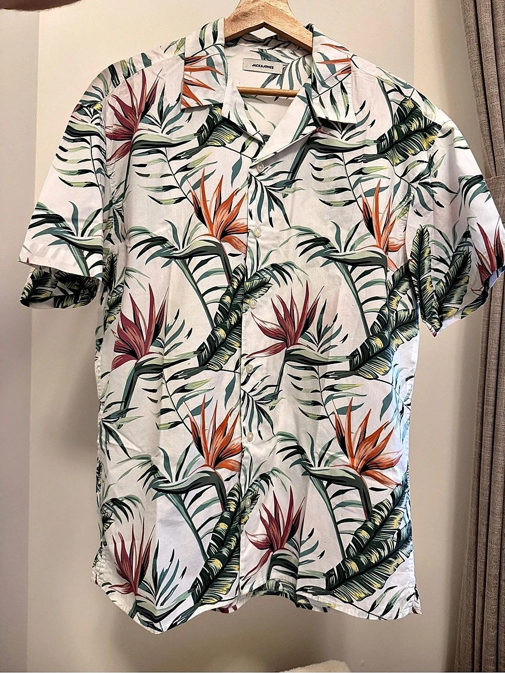 Jack & Jones Tropical All-Over-Print Short Sleeve Resort Shirt